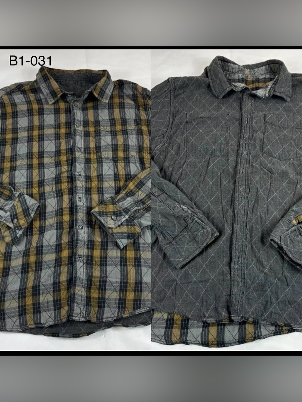 Kavu Reversible Flannel Shirt Men’s L Plaid Long Sleeve Button Up Hiking